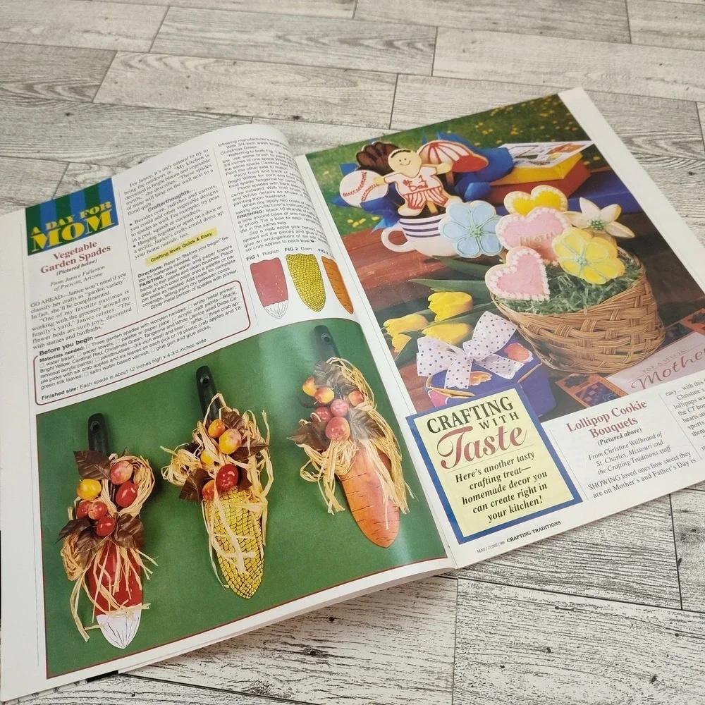 Crafting‎ Traditions May June 1999 Vintage Craft Magazine Patterns 90s Projects